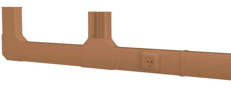 Кабель-канал парапетный коричневый Кабель-канал парапетный 100x60 коричневый
