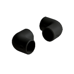 Угол разъемный для трубы НПВХ черный Уголок черный