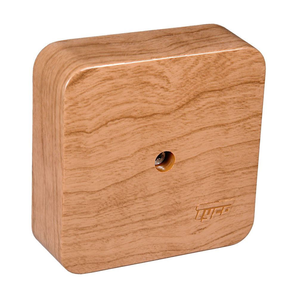 65005-08М Тусо Коробка универсальная для кабель-каналов, 80х80х25мм (дуб на темной основе)