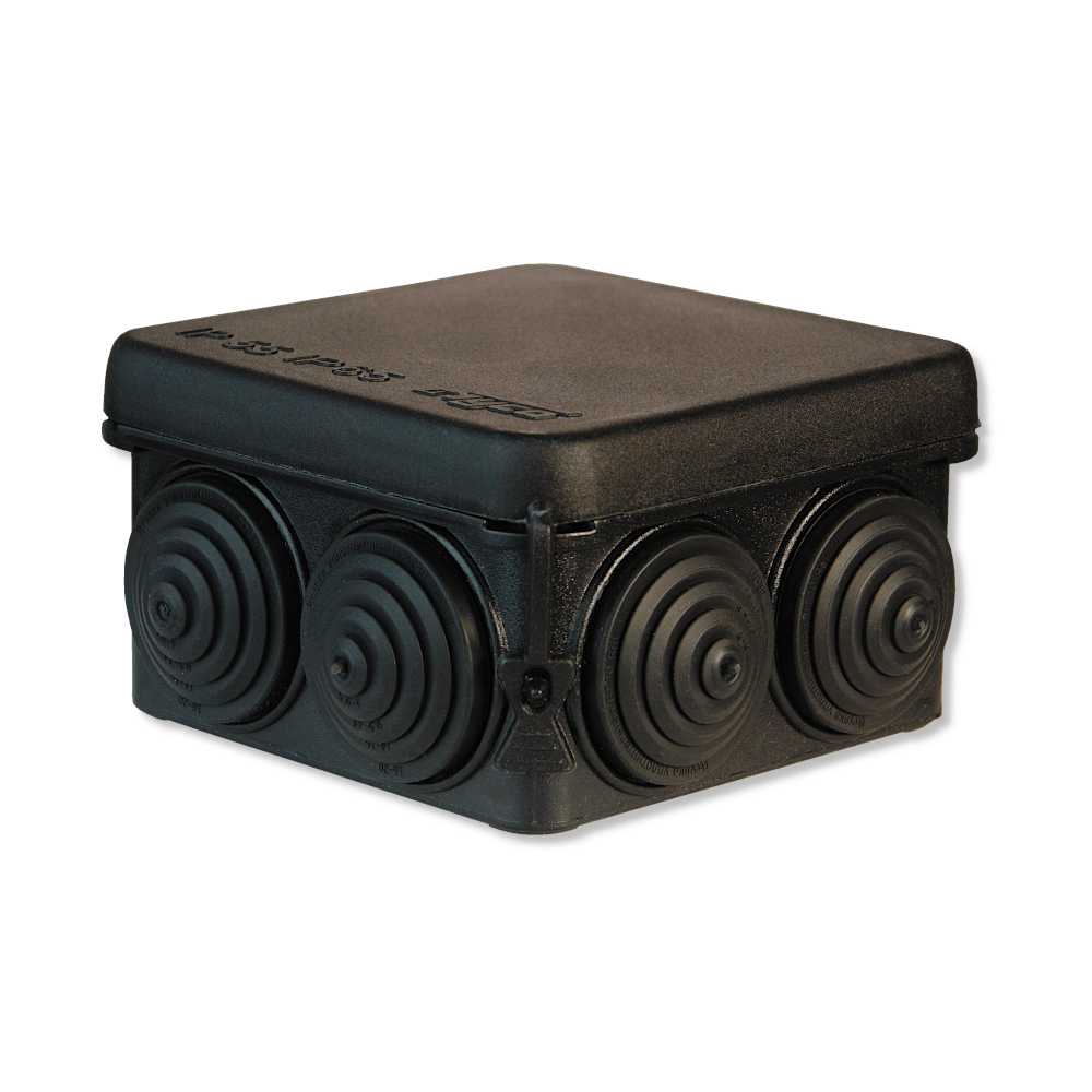 67030Ч Тусо Коробка расп. для о/п, 70х70х40мм (черная)